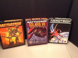 Vintage Battletech 1604 Aerotech 1609 And Solaris Vii 1660 Games Some Unpunched