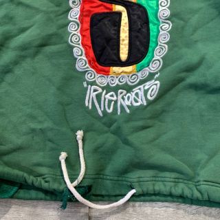 RARE Vintage Stussy Big Logo Green Embroidered Hoodie Sweater Mens Medium 4