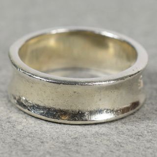 Vintage Tiffany & Co York 1997 Sterling Silver Wide Band Ring Size 8 - - 1263 2