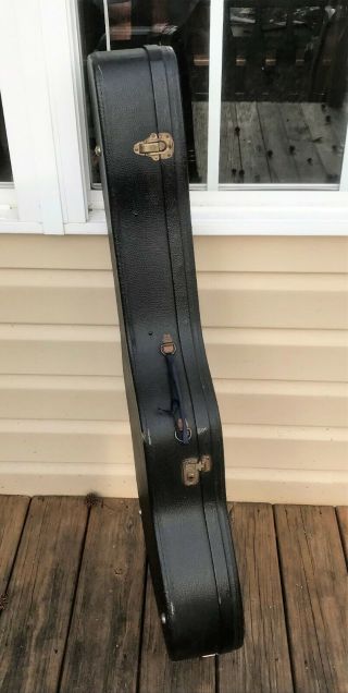 Vintage Black Hardshell Acoustic Guitar Case 2
