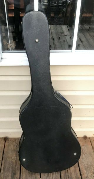 Vintage Black Hardshell Acoustic Guitar Case 3