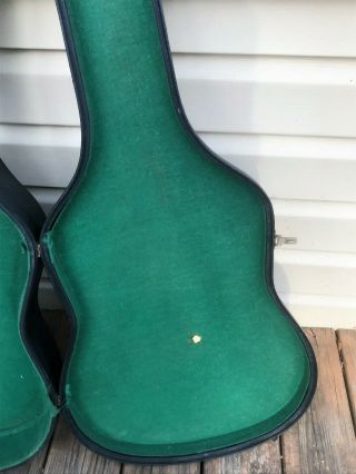Vintage Black Hardshell Acoustic Guitar Case 5