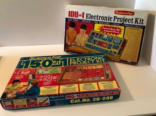 Vintage Science Fair " 150 In 1 " & " 100 In 1 " Electronic Project Kits Radio Shack
