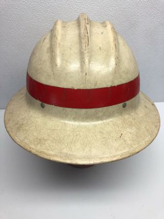 vintage Bullard Fiberglass Hard Hat Full Brim Hard Boiled Iron Worker 5