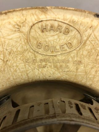 vintage Bullard Fiberglass Hard Hat Full Brim Hard Boiled Iron Worker 8
