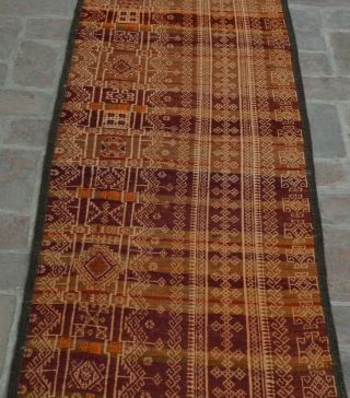KH146 Tribal Vintage Nomadic Shirazi Sumak Long Rug Kilim Wool Runner 2 ' 4 x 11 ' 8 2