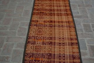 KH146 Tribal Vintage Nomadic Shirazi Sumak Long Rug Kilim Wool Runner 2 ' 4 x 11 ' 8 4