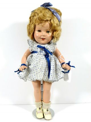13 " Ideal Shirley Temple Doll Composition Hair Set In Vintage Dress