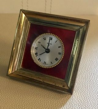 Vintage Swiza 8 Brass Mechanical Alarm Clock
