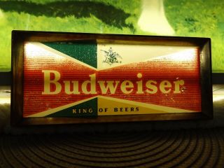 ANTIQUE VINTAGE BUDWEISER CLYDESDALE BEER LIGHTED BAR SIGN RAYMOND PRICE 3