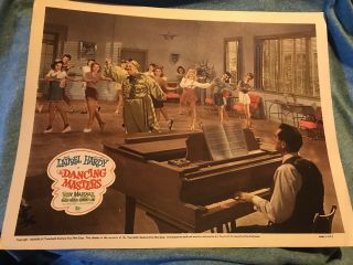 Laurel & Hardy Dancing Masters Lobby Card Very Rare Oliver Hardy Vintage 1943