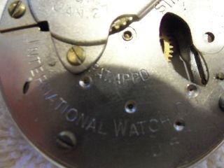 Vintage Roulette Pocket Watch by International Watch Co.  U,  S, 3