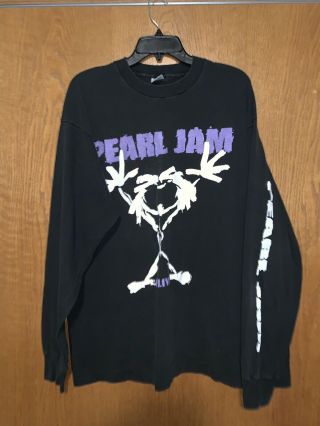 Vtg Rare 92 Pearl Jam Tour Shirt L/s Alive Soundgarden Nirvana Alice In Chains