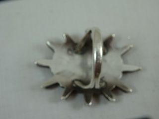Vintage Zuni Coral Petit Point Starburst Sterling Silver Ring sz 7.  5 J Ghahate 4