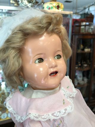 Rare 19 Inch Shirley Temple Baby By Ideal Composition 1935 Flirty Eyes 3