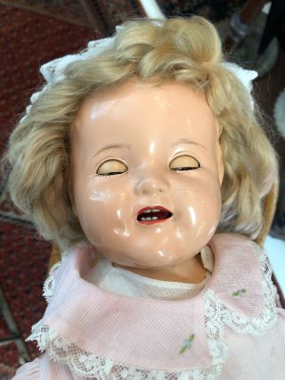 Rare 19 Inch Shirley Temple Baby By Ideal Composition 1935 Flirty Eyes 4