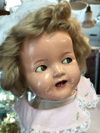 Rare 19 Inch Shirley Temple Baby By Ideal Composition 1935 Flirty Eyes 5