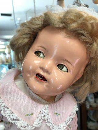 Rare 19 Inch Shirley Temple Baby By Ideal Composition 1935 Flirty Eyes 6