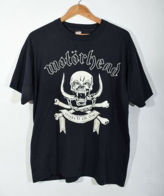 Vintage 90s Motorhead March Or Die Spades T - Shirt Tee Usa Single Stitch 50/50 Xl