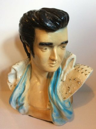Large Vintage Elvis Presley Bust Head Sculpture 19”