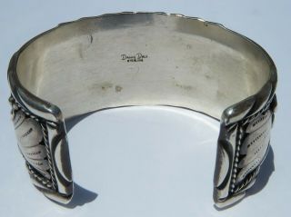 Navajo Danny Dale - Large Vintage Sterling and Turquoise Cuff Bracelet 9