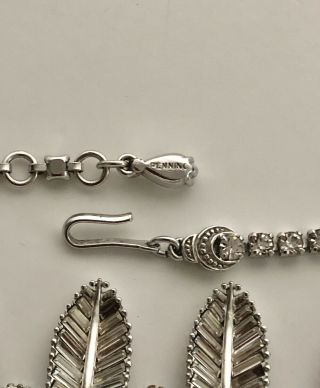 Pennino Vintage Signed Leaf Drop Necklace & Bracelet Rare 2