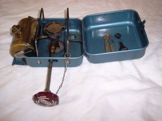 Vintage Optimus 8r Camp Stove Made In Sweden W/ Wrench,  Cleaner,  Flame Spreader