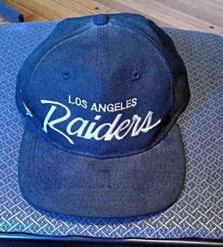 Vintage Nfl Cap Los Angeles Raiders Script Snapback Hat - Nwa - Eazy - E - Oakland