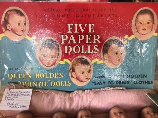 Rare find Madame Alexander Dionne Quintuplets 7” dolls,  3 books,  & paper dolls 5