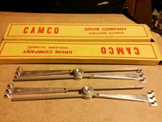 2 Nos Vintage Camco Drum Co Oaklawn Cymbal Sizzler 730 Set 3
