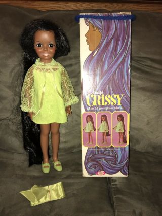 1969 Aa Crissy Doll Rare Hair To Floor African American Ideal All Mib