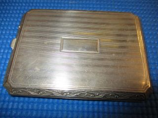 Vintage Art Deco Nickle Silver Cigarette Case