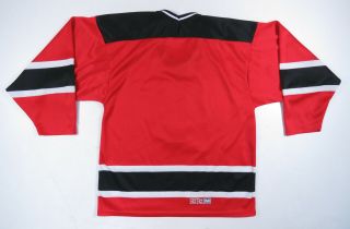 Vintage 90s Jersey Devils CCM Maska Sewn Red NHL Hockey Blank Jersey M 4