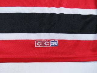 Vintage 90s Jersey Devils CCM Maska Sewn Red NHL Hockey Blank Jersey M 5