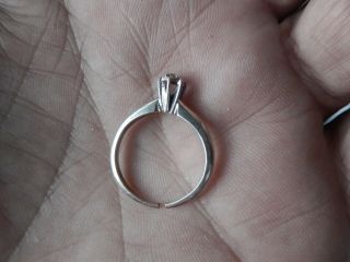 Vintage 14k White Gold Diamond Engagement Ring Scrap Or Not 2 Grams
