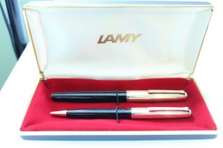 Vintage Lamy 27 Rolled Gold Fountain Pen Set Box