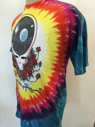 Vintage Grateful Dead 1992 Space Your Face Liquid Blue? Tie Dye Tee T - shirt 2
