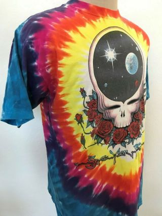 Vintage Grateful Dead 1992 Space Your Face Liquid Blue? Tie Dye Tee T - shirt 3