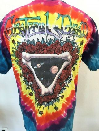Vintage Grateful Dead 1992 Space Your Face Liquid Blue? Tie Dye Tee T - shirt 4