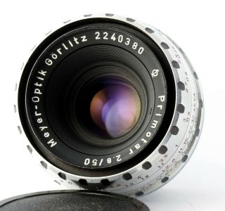 Very Rare Meyer - Optik GÖrlitz Lens Primotar 50mm F/2.  8 Exa Exakta 50mm F/2.  9