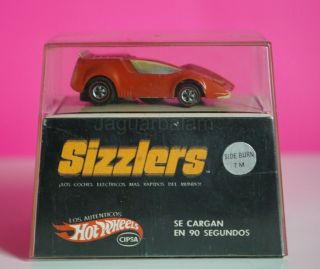 Mexican Mexico Hot Wheels Cipsa Sizzlers Live Wire Orange Car 1970s Rare