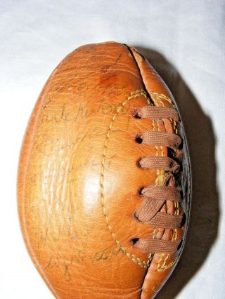 VINTAGE 1966 WELSH RUGBY UNION AUTOGRPAHED SML LEATHER MATCH BALL PASK,  BEBB 2