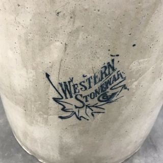 Vintage 8 Gallon Western Stoneware Crock VERY LARGE 16.  5 