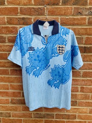 England Vintage Umbro Third Football Shirt Jersey 1992/93 (m)