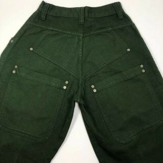 Jnco High Waist Green Denim Jeans Tag Sz 29/30 (actual 26x30) Vintage Euc