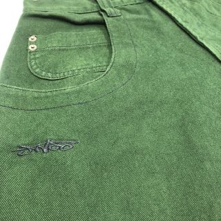 JNCO High Waist Green Denim Jeans Tag Sz 29/30 (actual 26x30) Vintage EUC 2