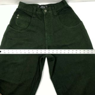 JNCO High Waist Green Denim Jeans Tag Sz 29/30 (actual 26x30) Vintage EUC 5