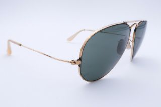Vintage Ray - Ban Aviator Sunglasses Frames 12k 1/10 B&l Gf Usa 58mm B067