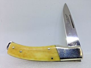 Vintage Parker Cutlery Co.  Japan Micarta Handle Folding Lock 3 " Blade Knife