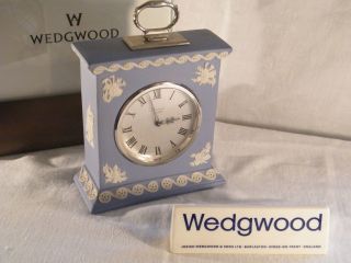 Wedgwood Jasper Ware " Carriage " Clock In Blue,  & Rare.